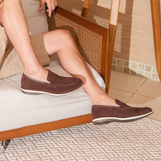 SAPATO MASCULINO LOAFER TURRE CAMURÇA CAFÉ | Adolfo Turrion