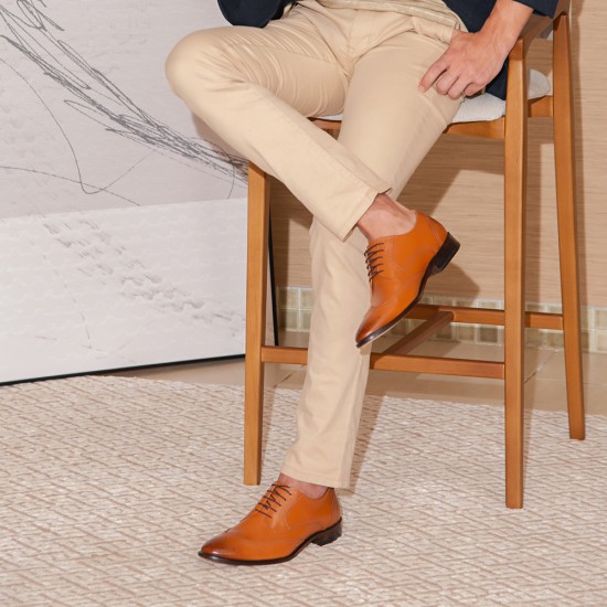 SAPATO SOCIAL DERBY BROGUE BARCEO CARAMELO (ENGLISH TAN) | Adolfo Turrion